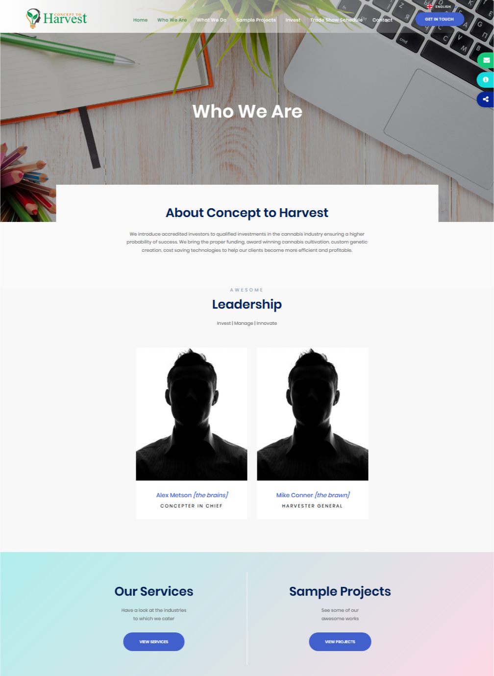 Diseño Web por ogopedia para Concept to Harvest | Diseño #18345359