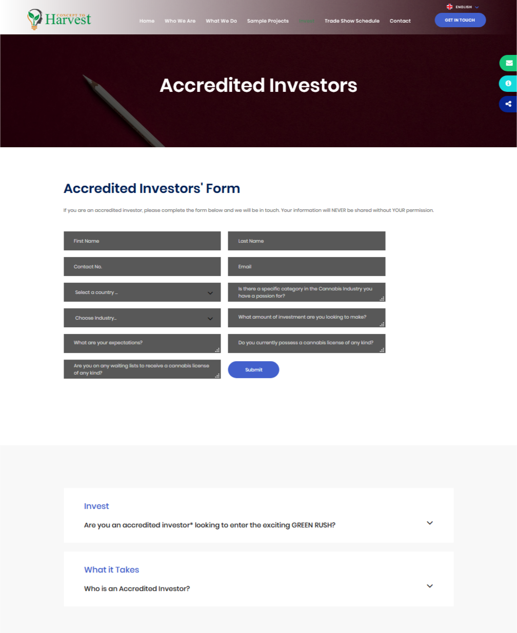 Diseño Web por ogopedia para Concept to Harvest | Diseño #18345360
