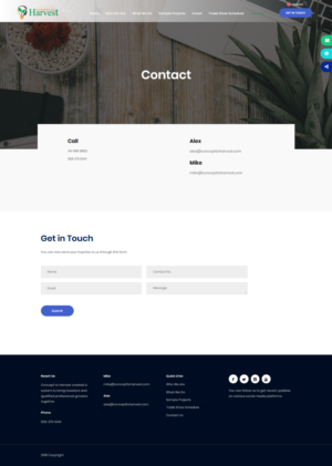 Web Design by ogopedia for Concept to Harvest | Design: #18345531