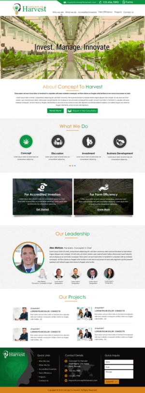 Web Design by HarmiDesigning for Concept to Harvest | Design: #18338212