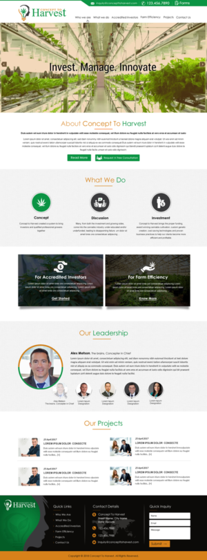 Web Design by HarmiDesigning for Concept to Harvest | Design: #18338213