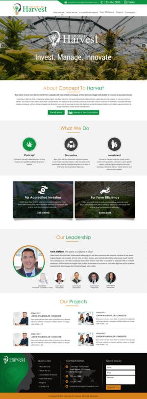 Web Design by HarmiDesigning for Concept to Harvest | Design: #18338214