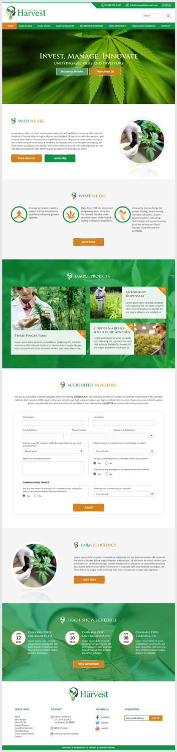 Diseño Web por -Marc- para Concept to Harvest | Diseño #18282779