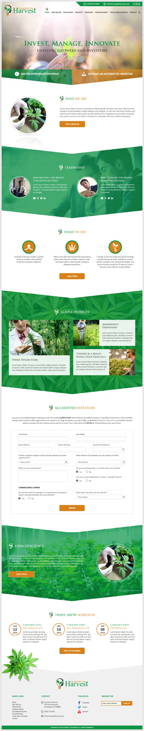 Web Design by -Marc- for Concept to Harvest | Design #18297211