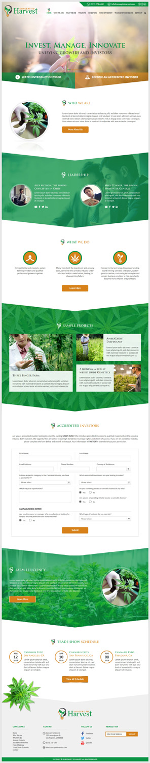 Diseño Web por -Marc- para Concept to Harvest | Diseño: #18297211