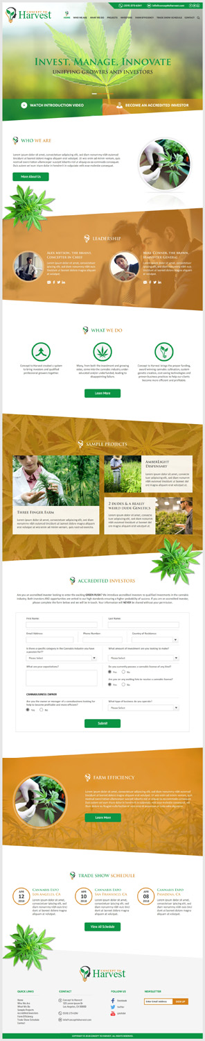 Web Design by -Marc- for Concept to Harvest | Design #18297450