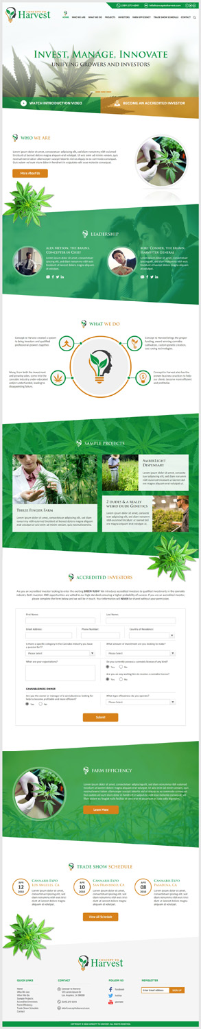 Diseño Web por -Marc- para Concept to Harvest | Diseño #18297796
