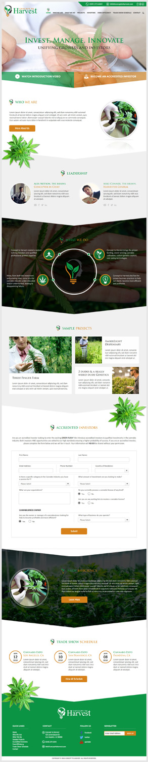 Web Design by -Marc- for Concept to Harvest | Design #18298043