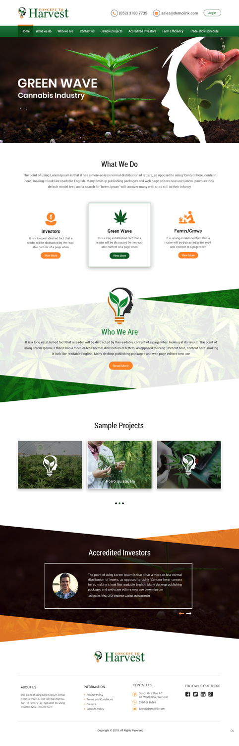 Diseño Web por pb para Concept to Harvest | Diseño #18269412