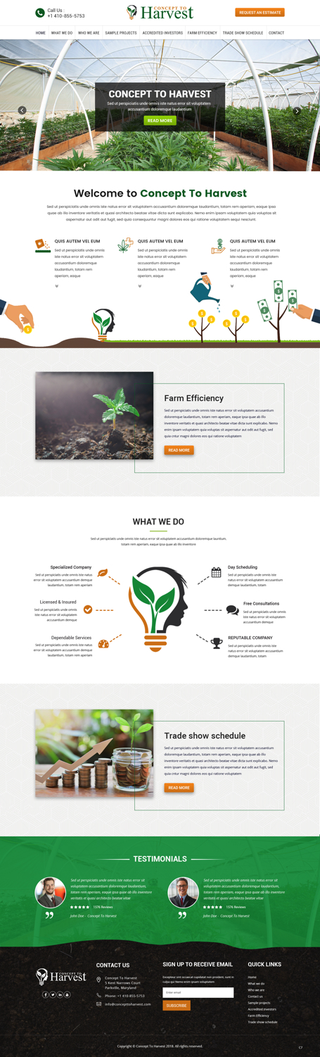 Diseño Web por pb para Concept to Harvest | Diseño #18269413