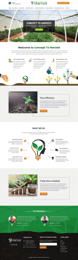 Diseño Web por pb para Concept to Harvest | Diseño: #18269413