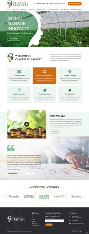 Diseño Web por pb para Concept to Harvest | Diseño: #18269414