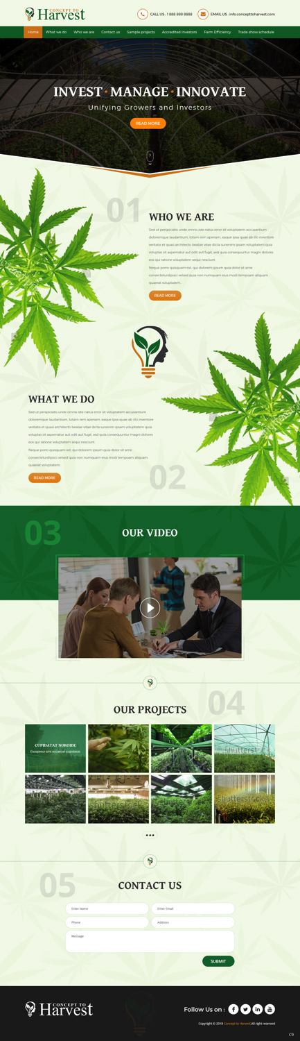 Diseño Web por pb para Concept to Harvest | Diseño #18269415