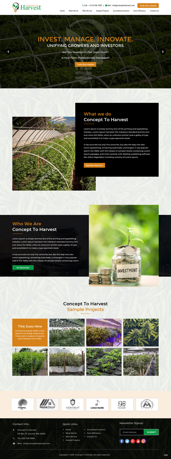 Web Design by pb for Concept to Harvest | Design #18269416