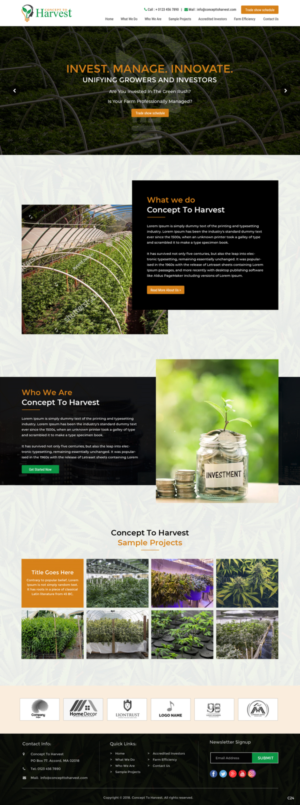 Diseño Web por pb para Concept to Harvest | Diseño: #18269416
