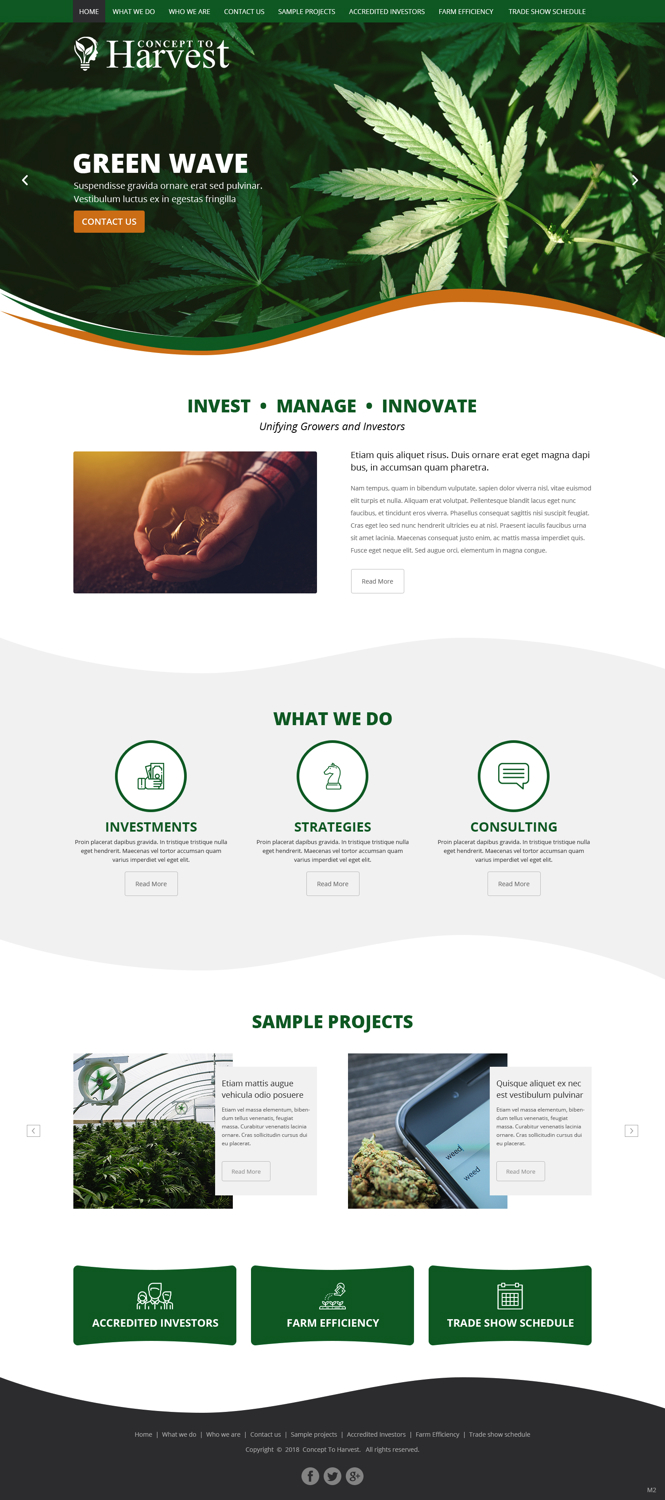 Web Design by pb for Concept to Harvest | Design #18269417