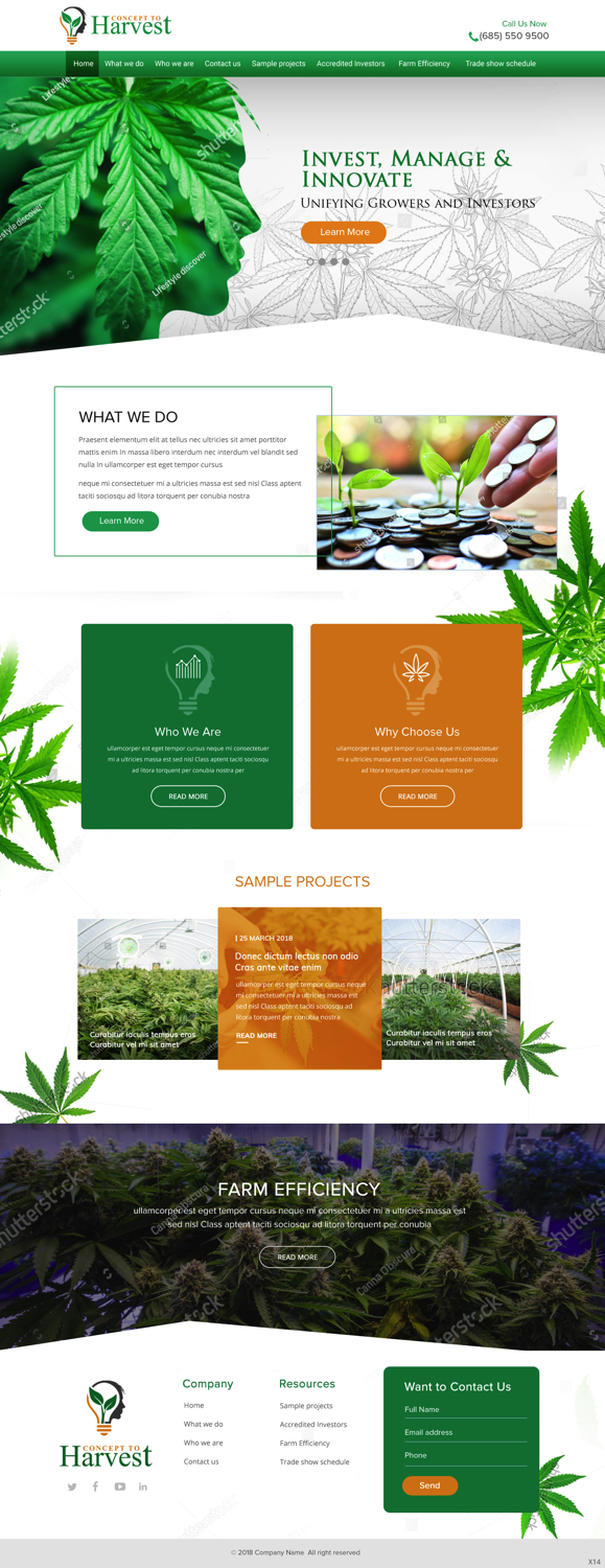 Diseño Web por pb para Concept to Harvest | Diseño #18269418