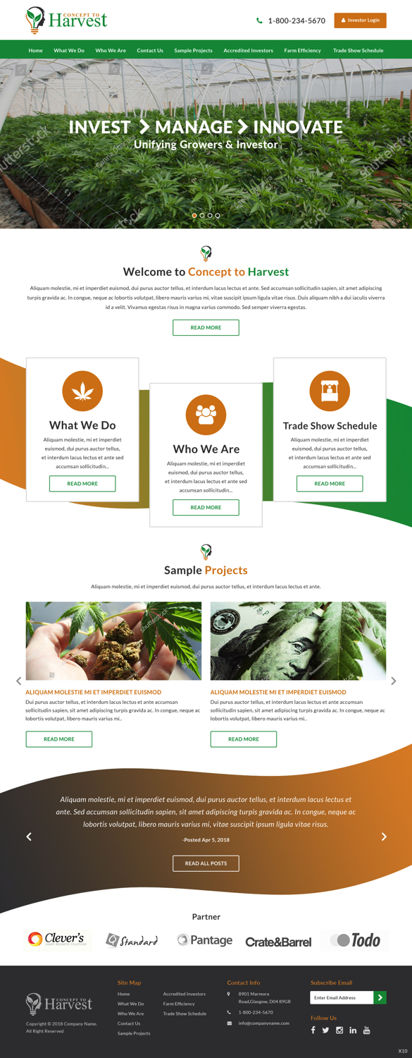 Diseño Web por pb para Concept to Harvest | Diseño #18275725