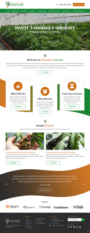 Diseño Web por pb para Concept to Harvest | Diseño: #18275725