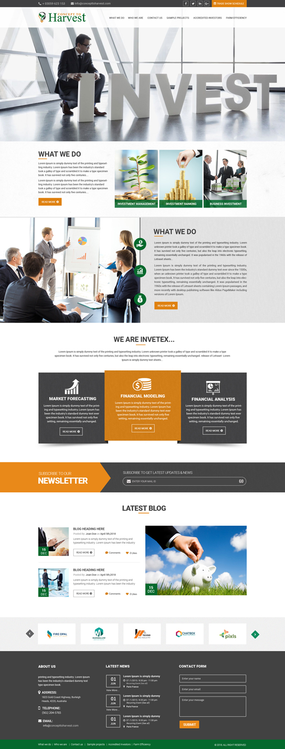 Web Design by Dream Logo Design for Concept to Harvest | Design #18263497