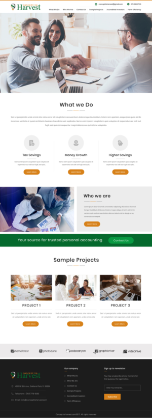 Web Design by Dream Logo Design for Concept to Harvest | Design: #18263499