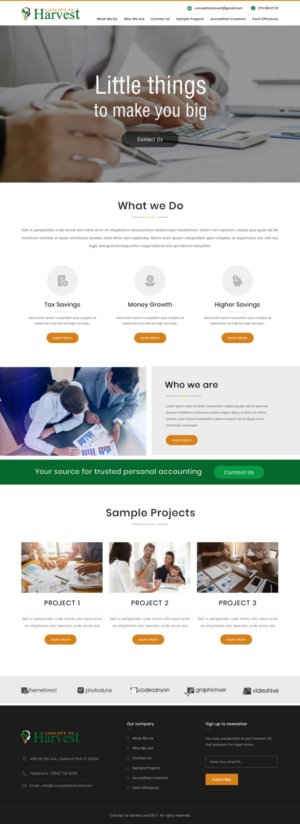 Web Design by Dream Logo Design for Concept to Harvest | Design: #18263500