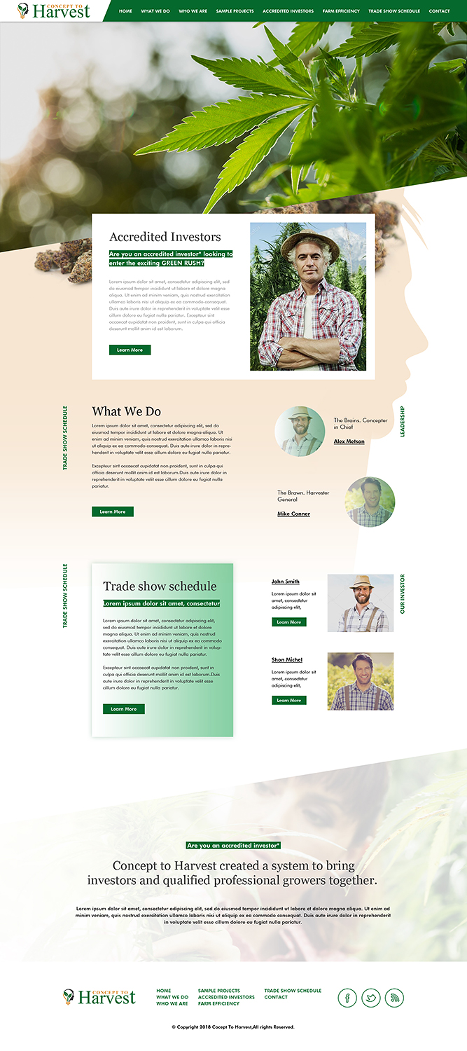 Web Design par PiXthemes pour Concept to Harvest | Design #18343643