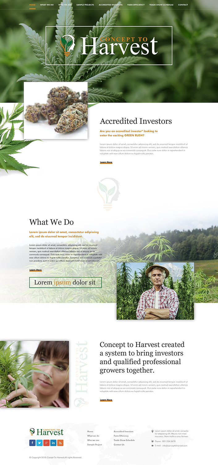 Web Design by PiXthemes for Concept to Harvest | Design #18344029