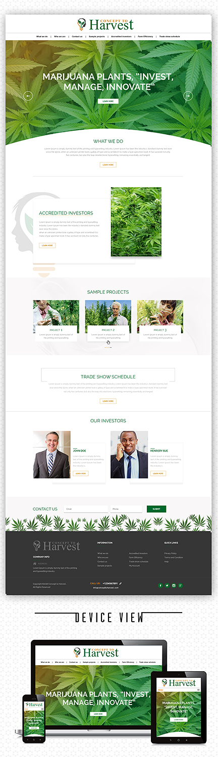 Web Design par PiXthemes pour Concept to Harvest | Design #18344421