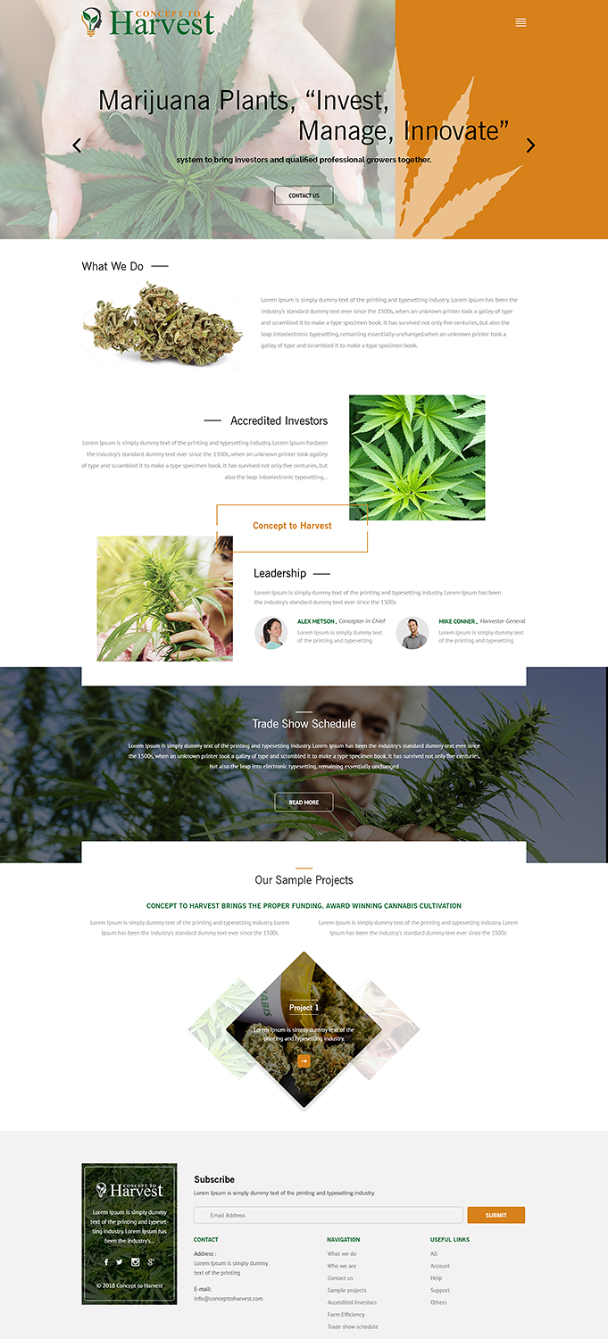 Web Design by PiXthemes for Concept to Harvest | Design #18344695