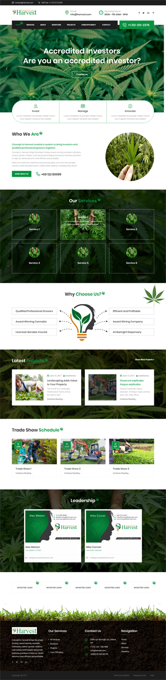 Web Design by Ashish 11 for Concept to Harvest | Design #18343946