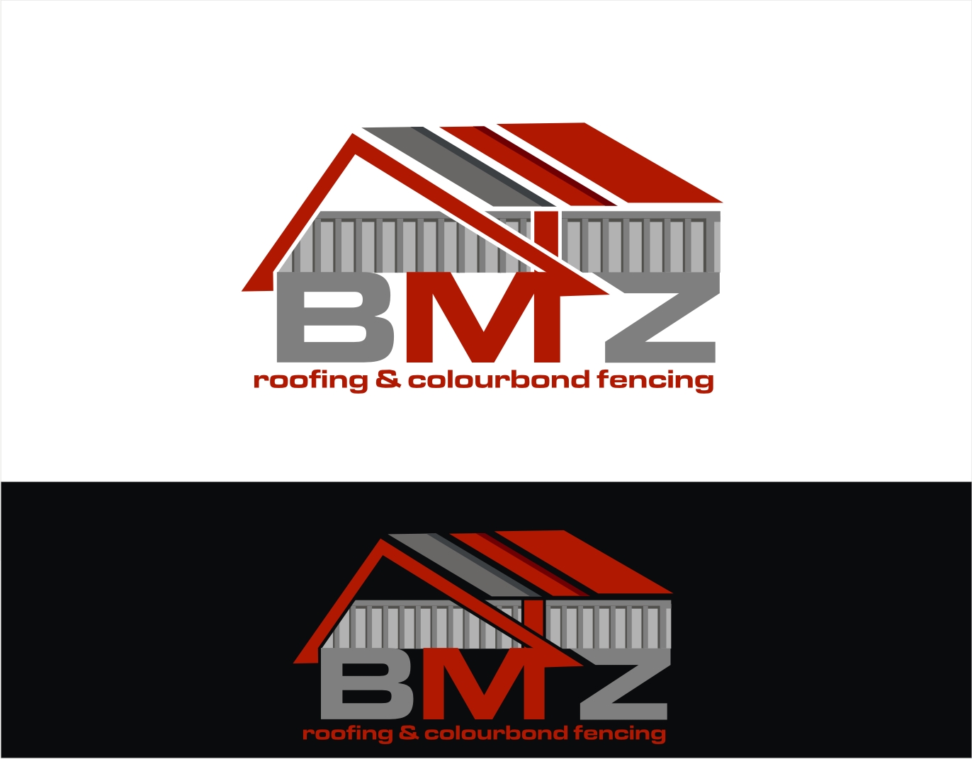 Logo Design by Soul Light for BMZ roofing & colourbond fencing  | Design #18024837