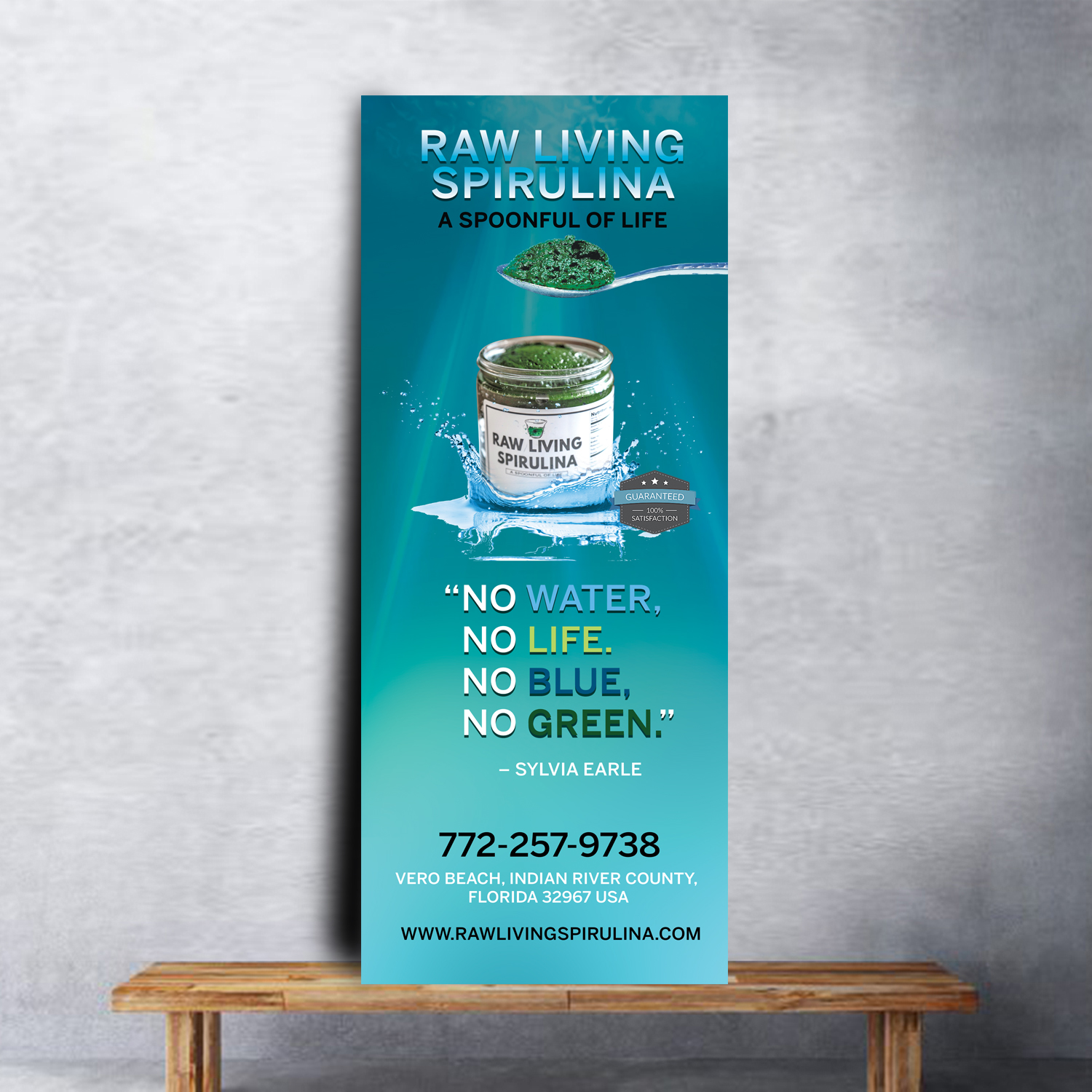 Werbetafel-Design von uk für Raw Living Spirulina | Design #18035893