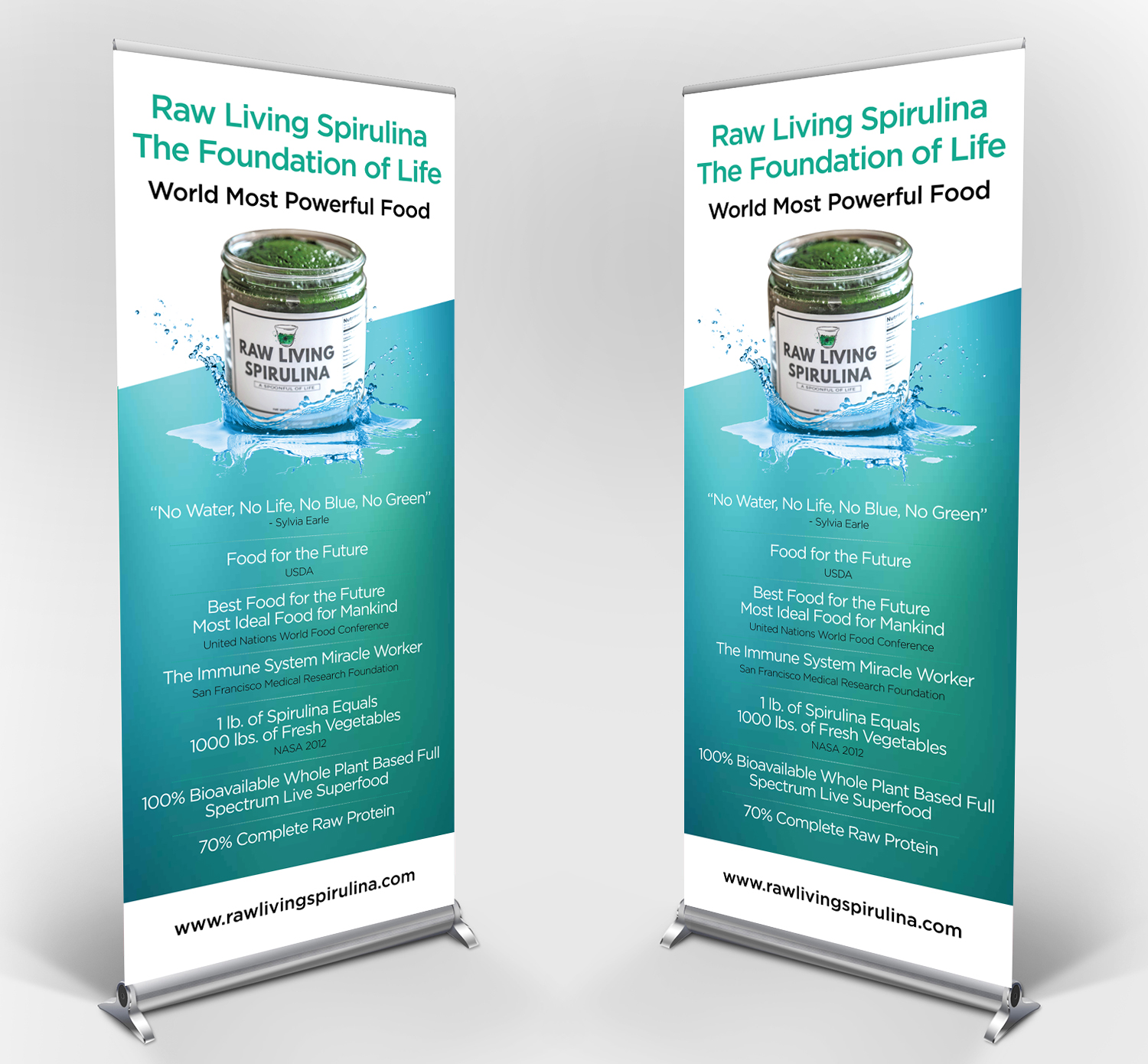 Billboard Design by PAS-CREATIVE for Raw Living Spirulina | Design #18053676