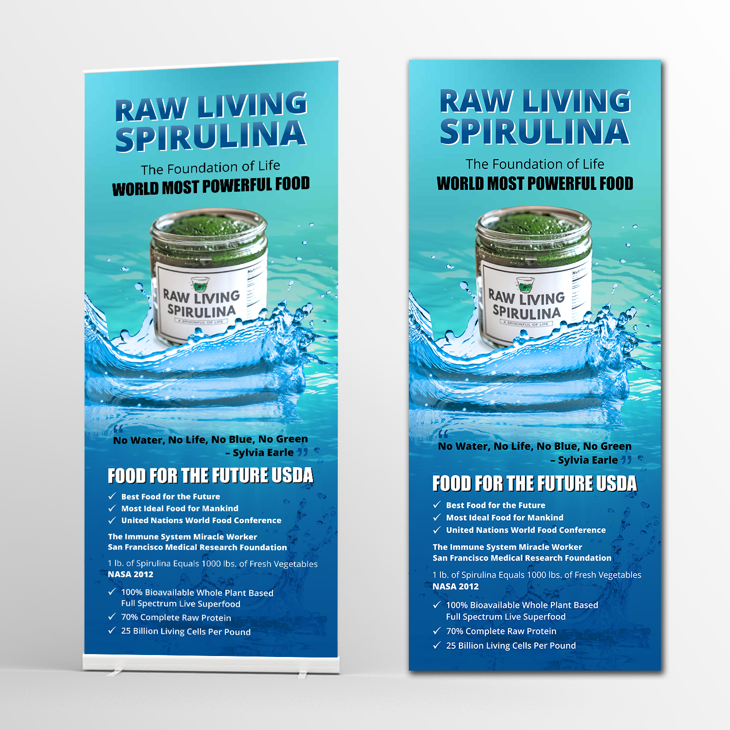 Werbetafel-Design von ecorokerz für Raw Living Spirulina | Design #18037392