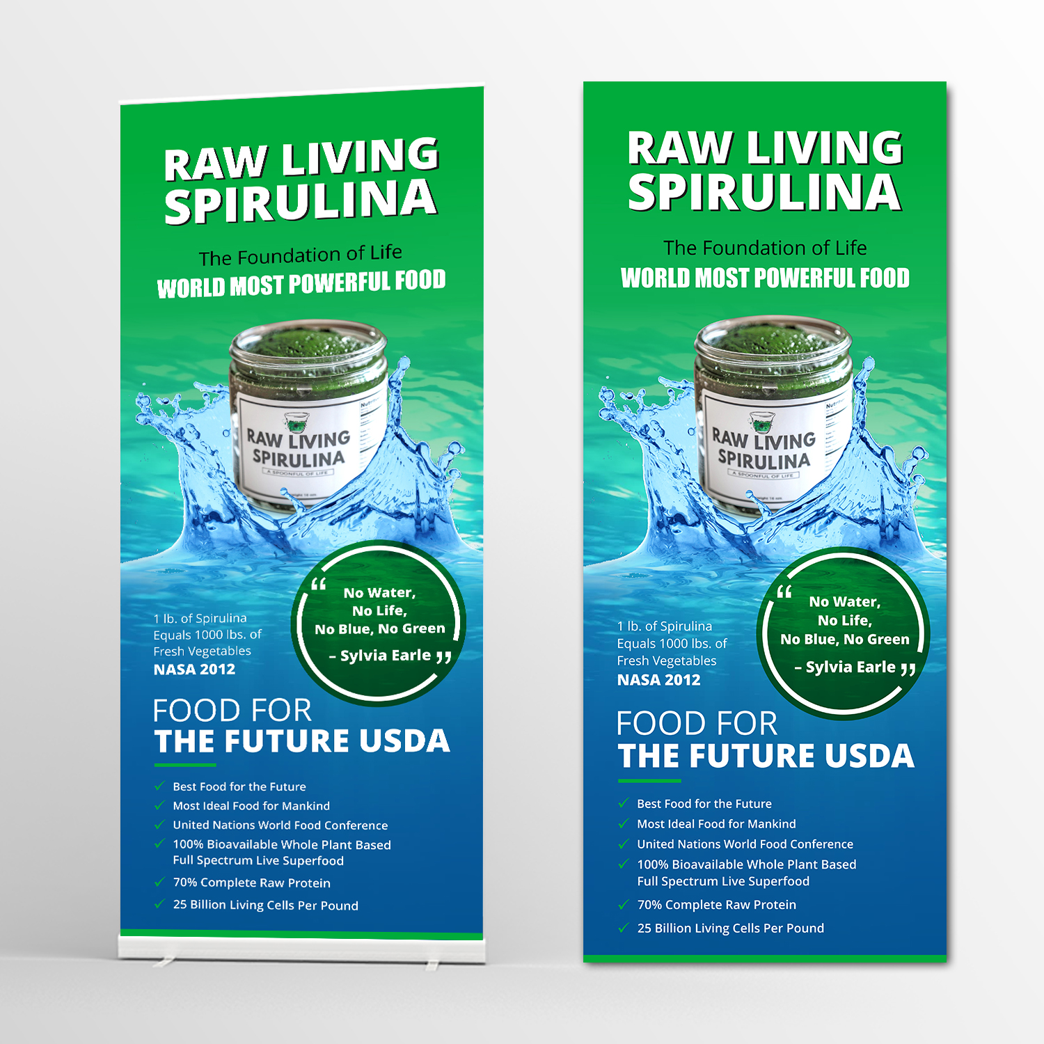 Werbetafel-Design von ecorokerz für Raw Living Spirulina | Design #18048808
