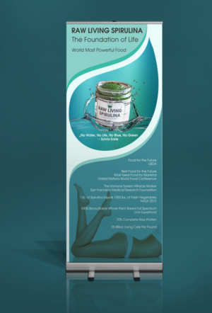 Raw Living Spirulina Rollup Banner 33