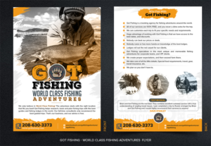 Got Fishing - World Class Fishing Adventures needs a one of a kind Flyer/Brochure  | Diseño de Flyer por SAI DESIGNS