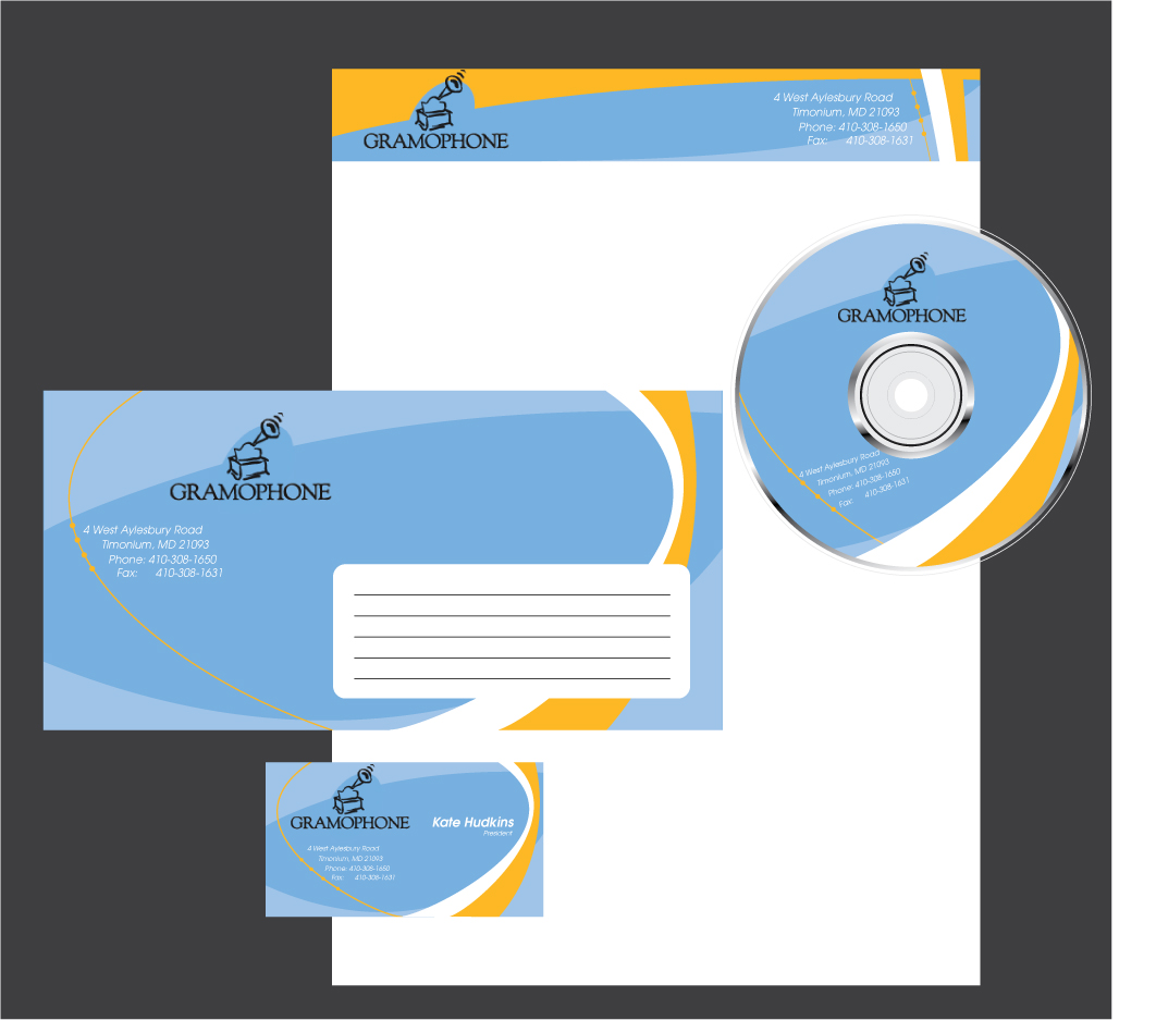 Stationery Design by susi007 for Gramophone | Design #645290