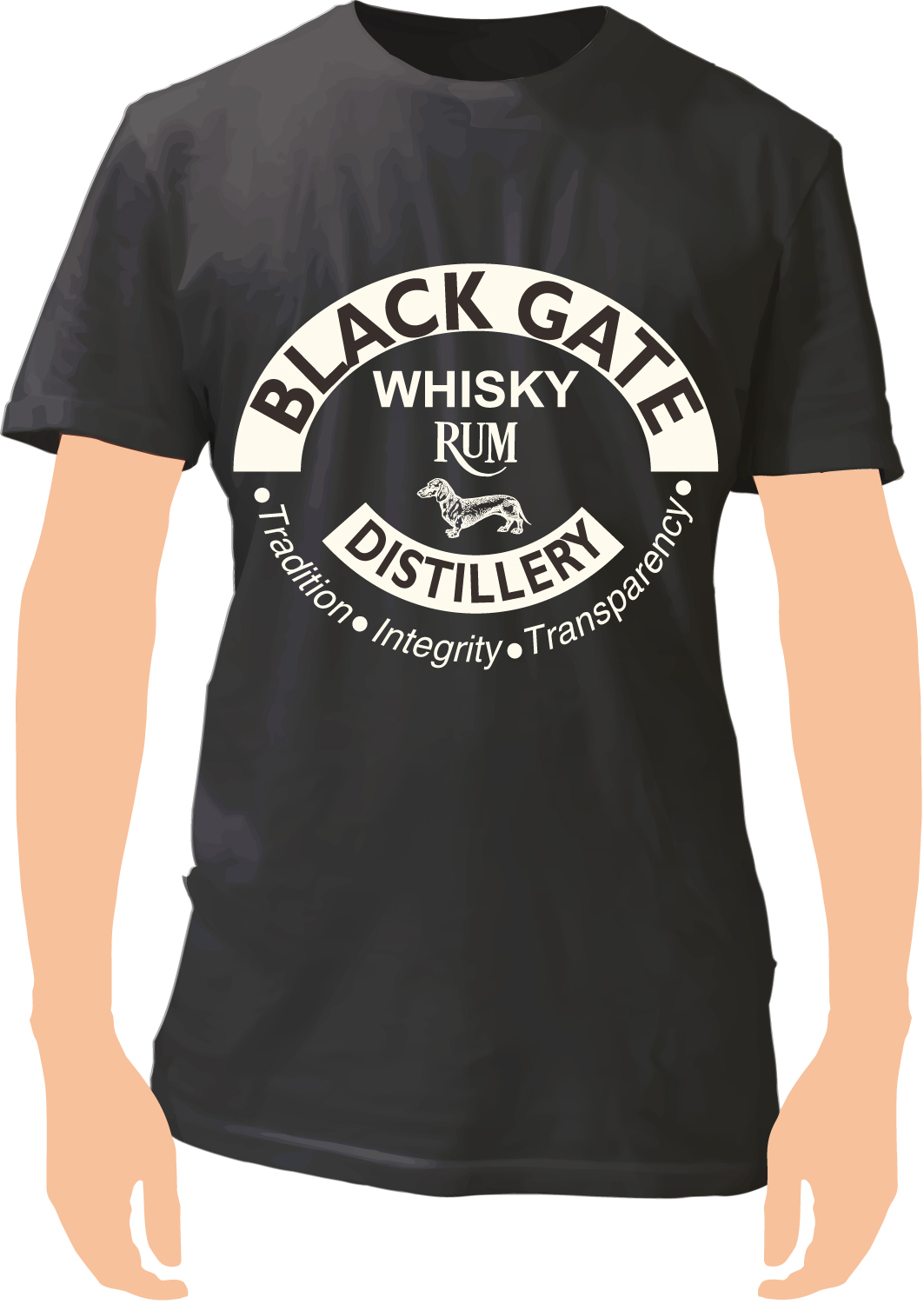 T-shirt Design by Sheingart for Black Gate Distillery | Design #18113933