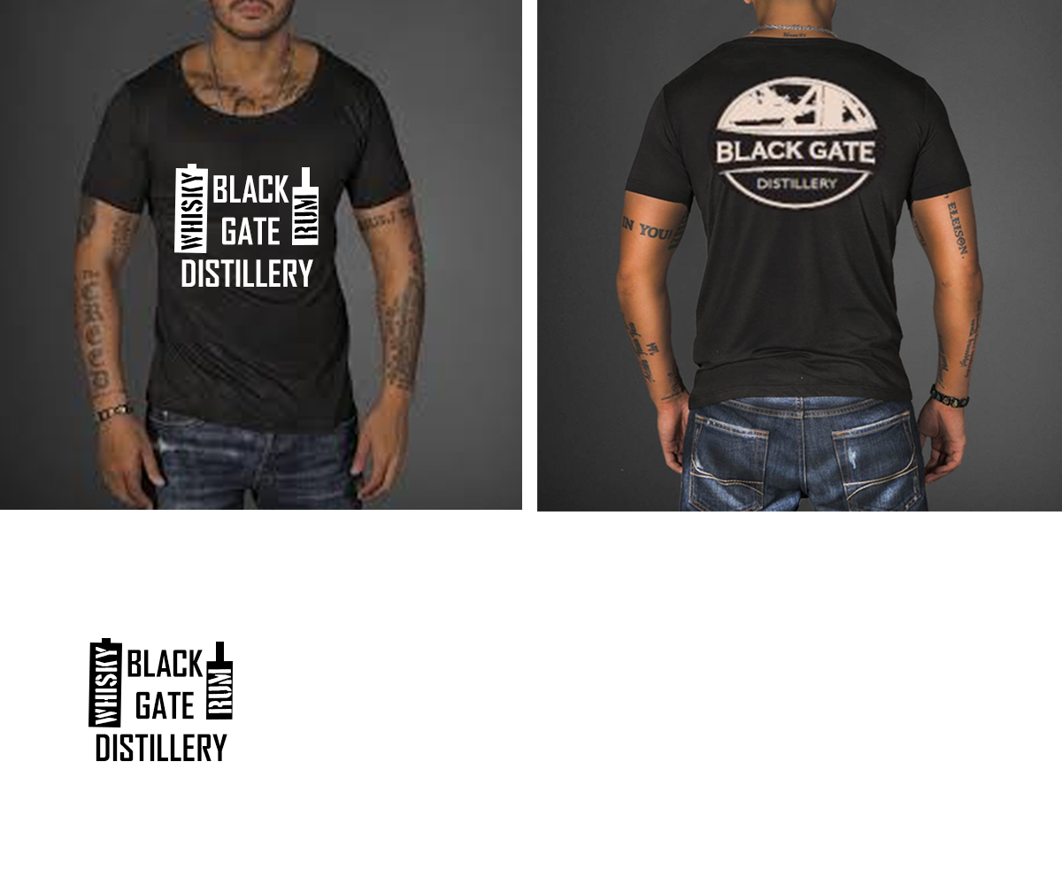 Diseño de Camiseta por Art Girl para Black Gate Distillery | Diseño #18040883