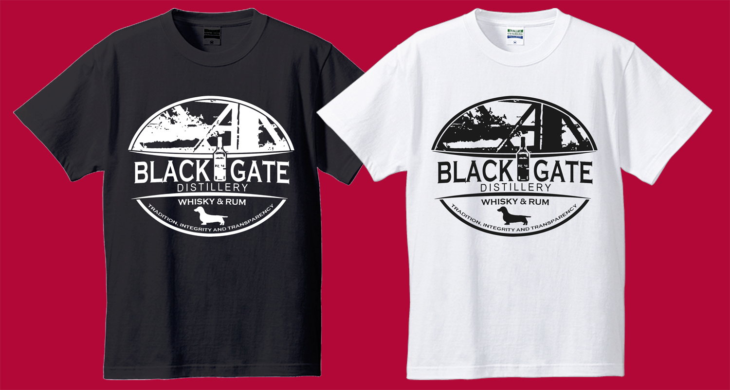 T-shirt Design by PenArmy for Black Gate Distillery | Design #18118127