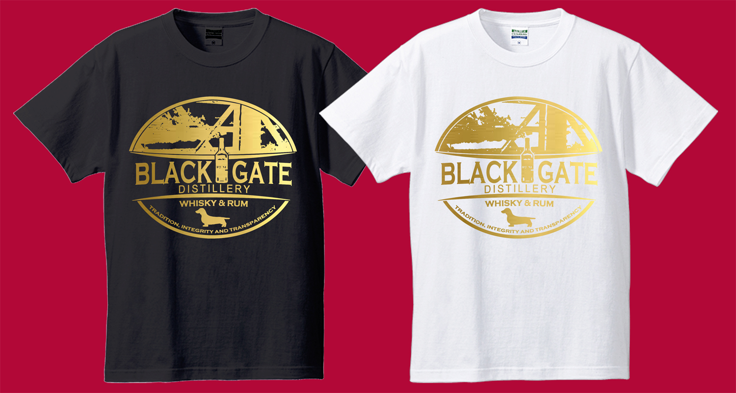T-shirt Design by PenArmy for Black Gate Distillery | Design #18118128