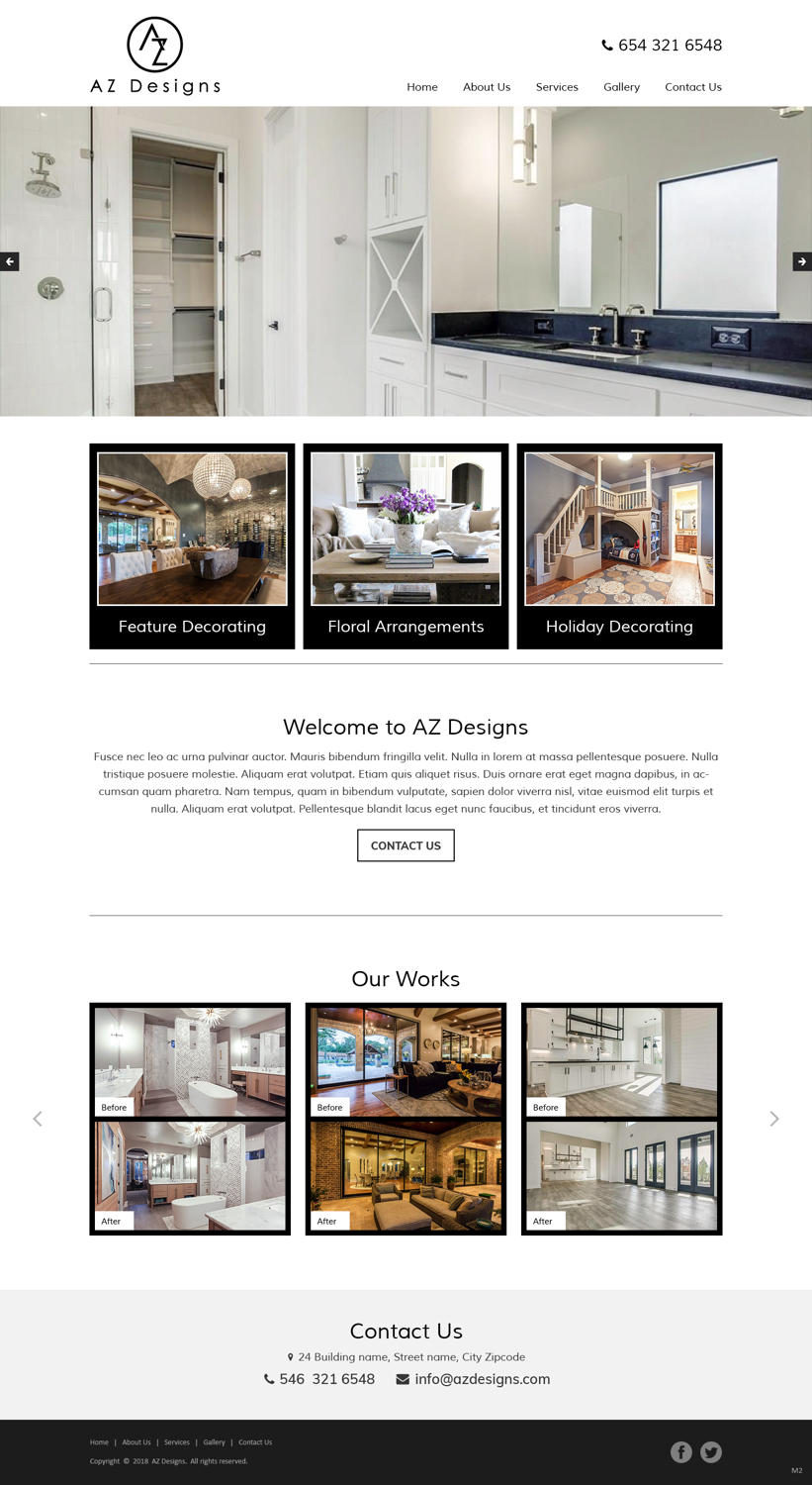 Web Design by pb for AZ Designs | Design #18115595
