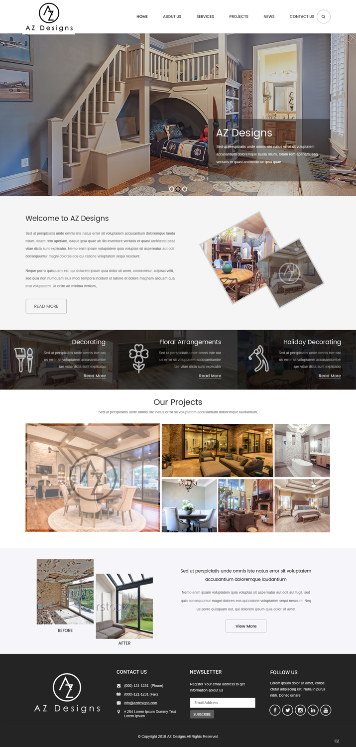 Web Design by pb for AZ Designs | Design #18115596