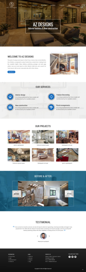 Web Design by pb for AZ Designs | Design: #18115597