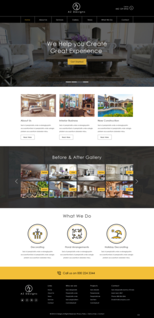 Web Design by pb for AZ Designs | Design: #18115600