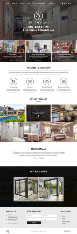 Web Design by pb for AZ Designs | Design: #18115601