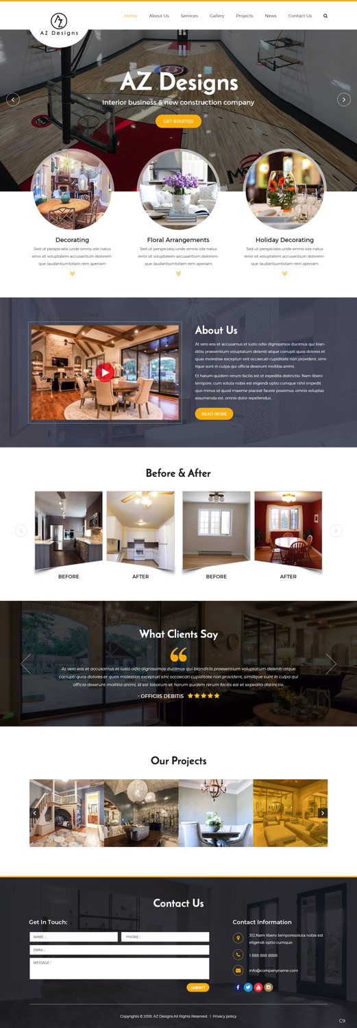 Web Design by pb for AZ Designs | Design #18115610