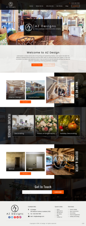 Web Design by pb for AZ Designs | Design: #18115617